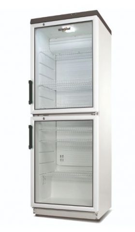 Vitrine frigorifice - Vitrină frigorifică, 350lt, 2 usi, ramă albă, Whirpool, ADN 230/2