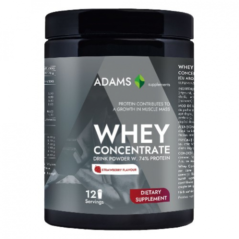 Proteine, Accesorii - Whey Concentrate Protein (capsuni). 360gr. Adams