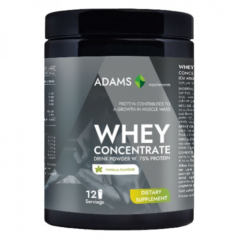 Proteine, Accesorii - Whey Concentrate Protein (vanilie) 360gr. Adams