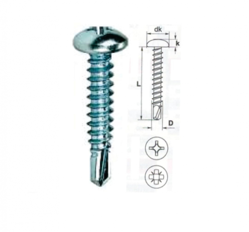 Surub autoforant cap bombat 4.8x19mm [1]