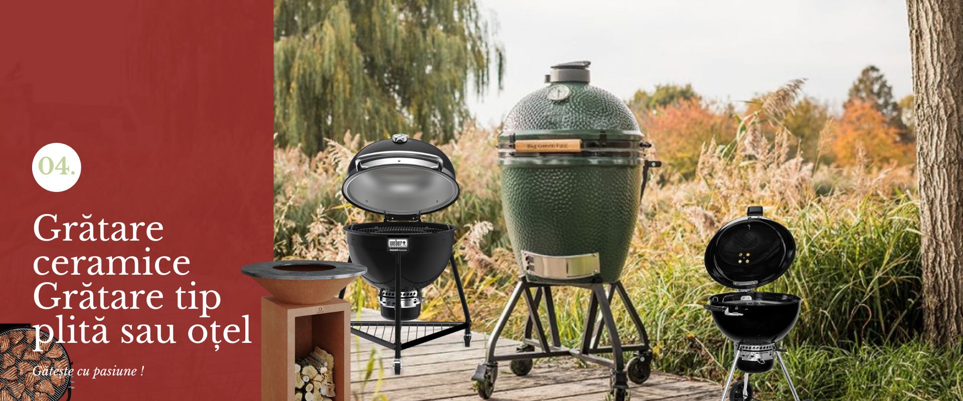 Gratare kamado, gratare tip plita si otel