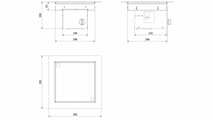 Arzator gaz incastrabil AQF 01 - 39X39cm [6]
