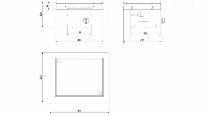 Arzator gaz incastrabil AQF 02 - 47X39cm [6]