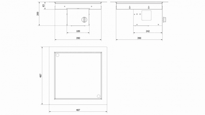 Arzator gaz incastrabil AQF 03 - 48X48cm [7]