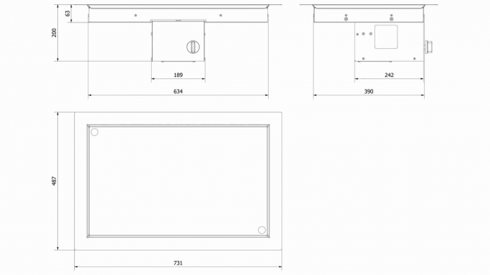 Arzator gaz incastrabil AQF 07 - 73X48cm [6]