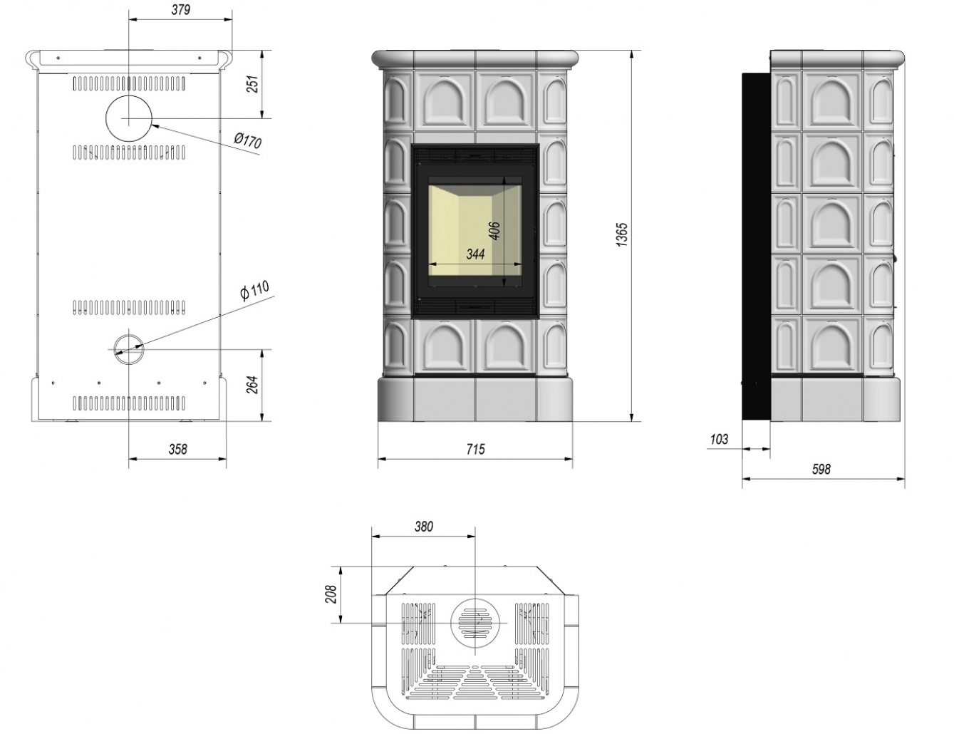 BK 8-11KW - Cahle Negre - semineu asamblat [6]