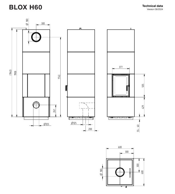 BLOX H60  HAKA 37/50- SEMINEU MODULAR CU ACUMULARE SAU CONVECȚIE [2]