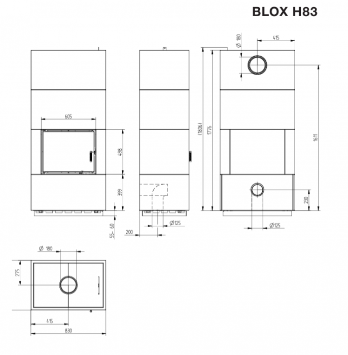 BLOX H83T  HAKA 60/50S- SEMINEU MODULAR CU ACUMULARE SAU CONVECȚIE [2]