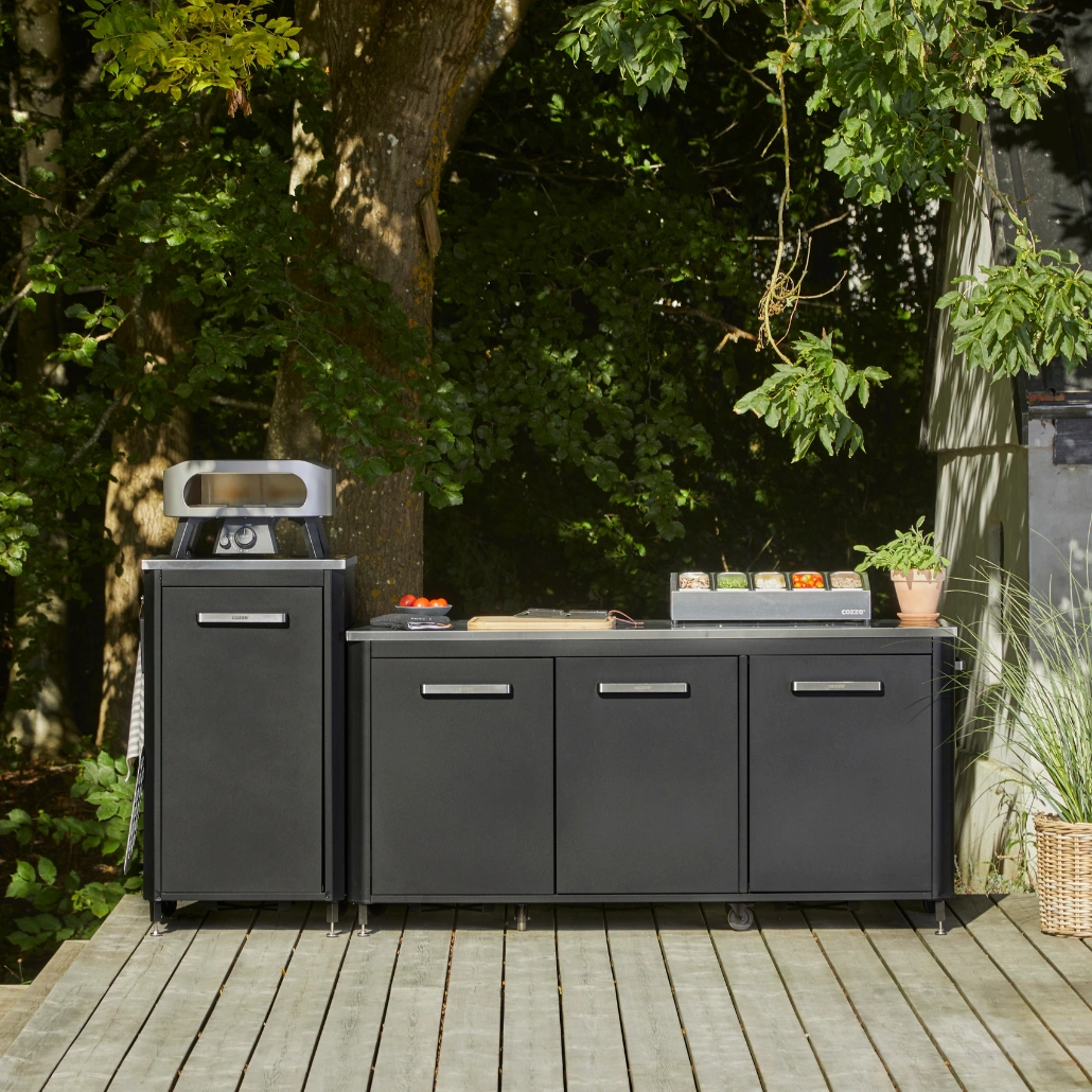 Bucatarie exterioara Cozze - dulap cu blat de masa din otel inoxidabil ( inalt 110 cm) [6]