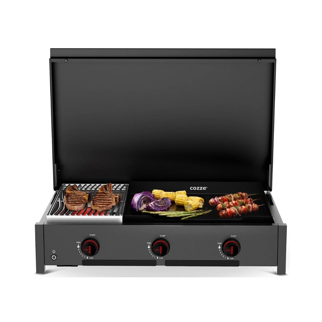 Bucatarie exterioara Cozze in forma L cu Combo 900, cuptor pizza si chiuveta - 290 x 200 cm [6]