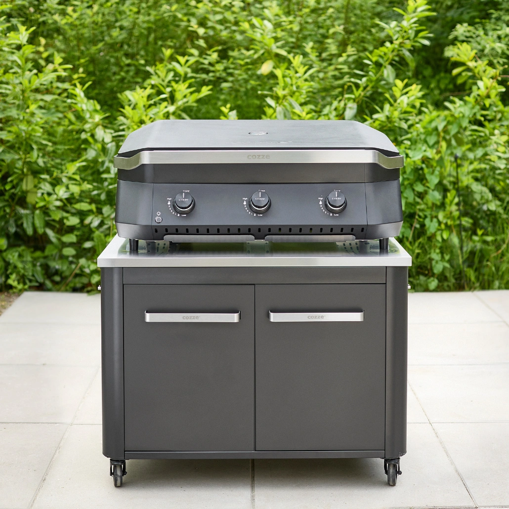 Bucatarie exterioara Cozze - modul dulap cu blat de 90 cm din otel inoxidabil [5]