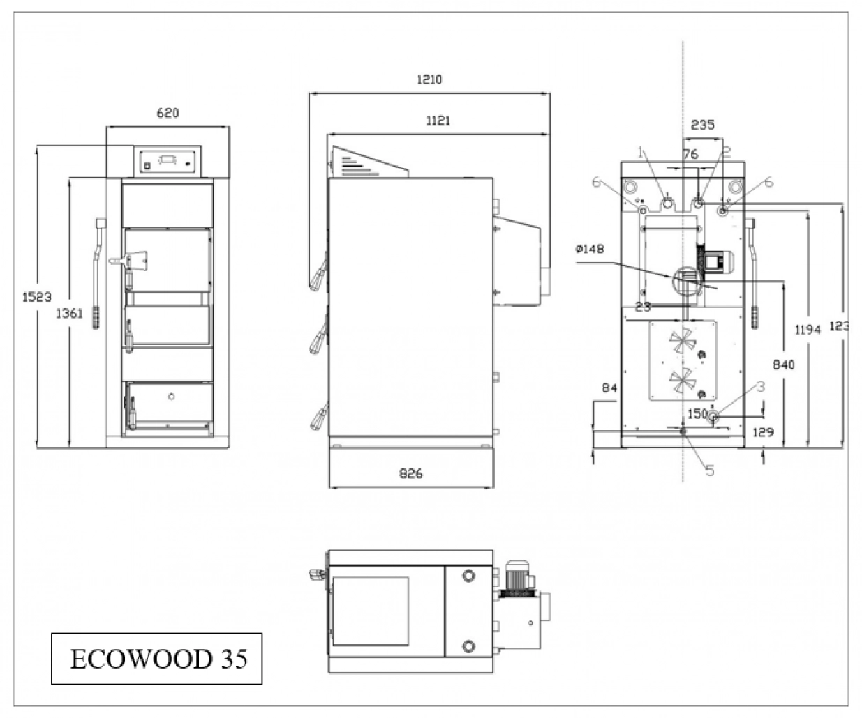 Centrala pe lemne cu gazeificare - EW 50 + Modul WI-FI [7]