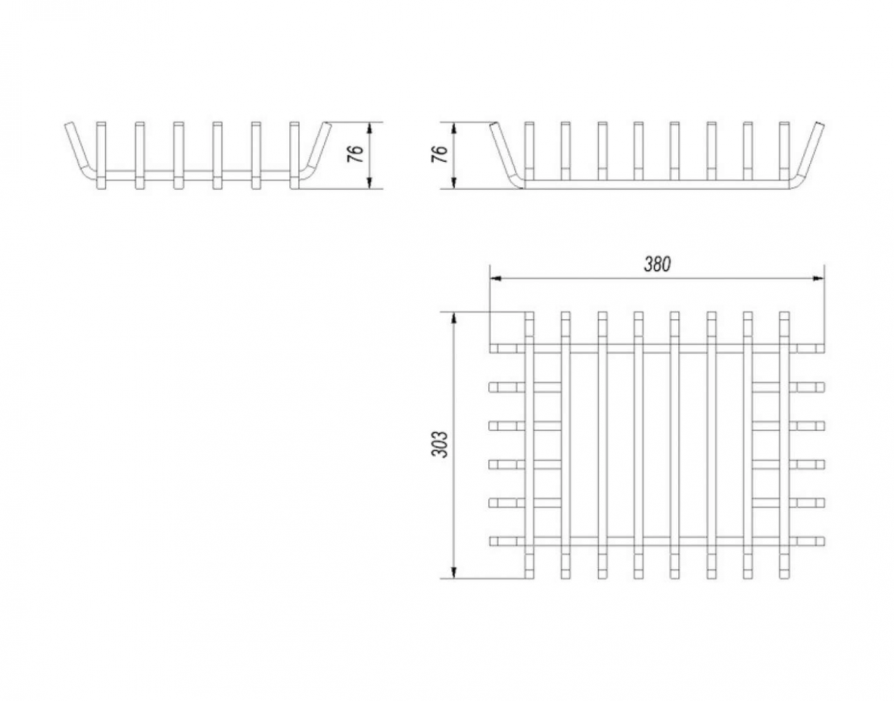 Cos de foc 38x30 cm - semineu deschis / inchis [2]
