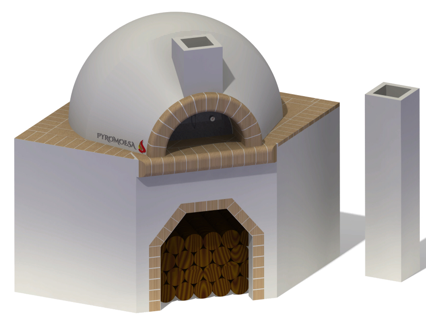 Cuptor cu postament pe colt, 100 cm diametru interior [1]