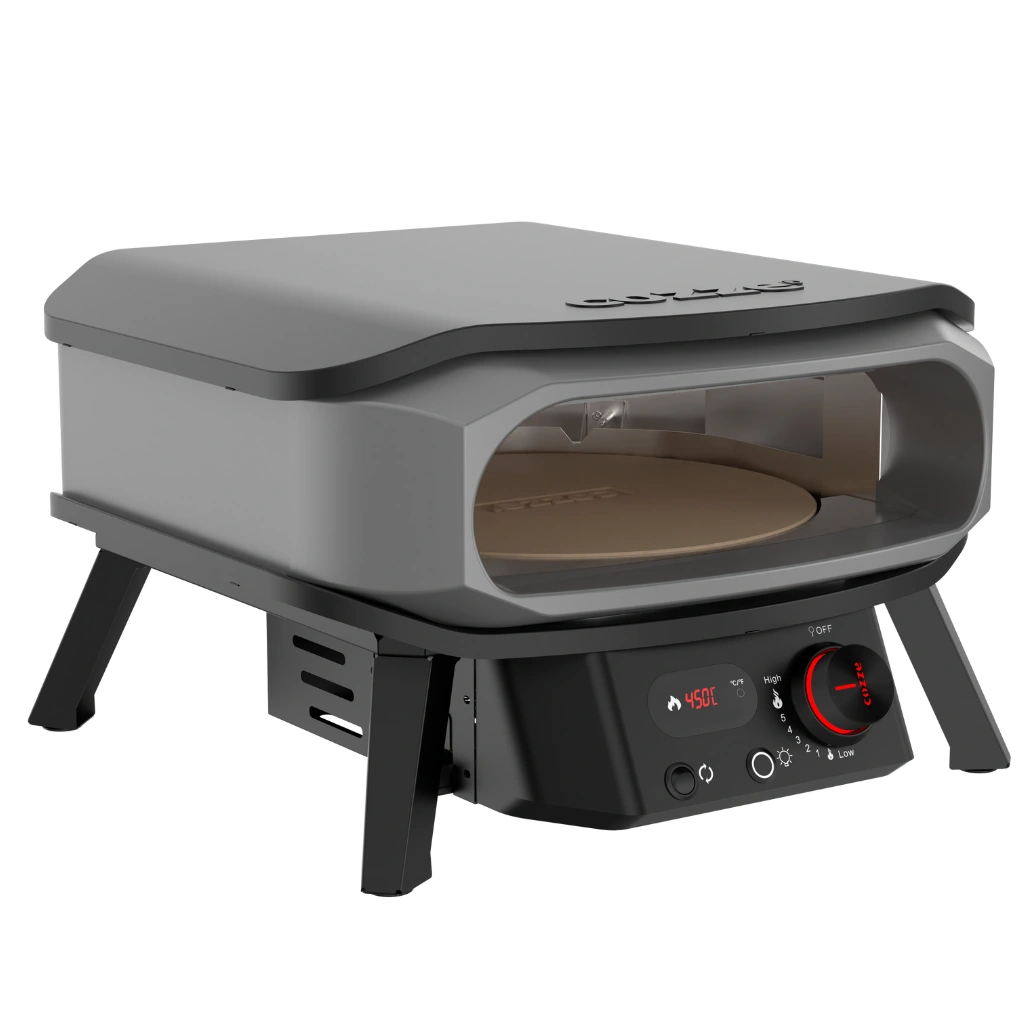 Cuptor Pizza pe gaz PREMIUM 34cm - piatra rotativa pentru pizza, termometru digital si lumina LED + REGULATOR [2]