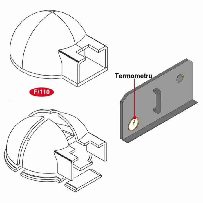 Cuptor Pizza si Paine F/110 - pe lemne [2]