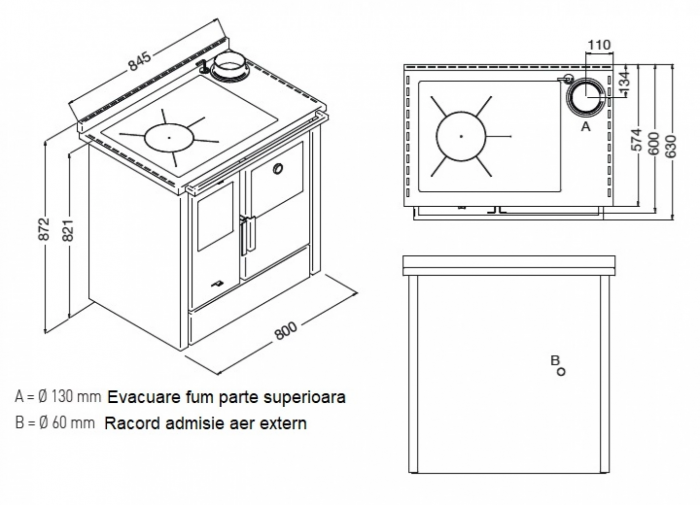 ELVIRA CU PLITA SI CUPTOR 8-9.5KW - BIANCO [3]