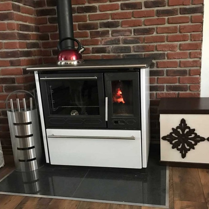 Soba cu plita Glas 850 Rosu, din fonta [5]