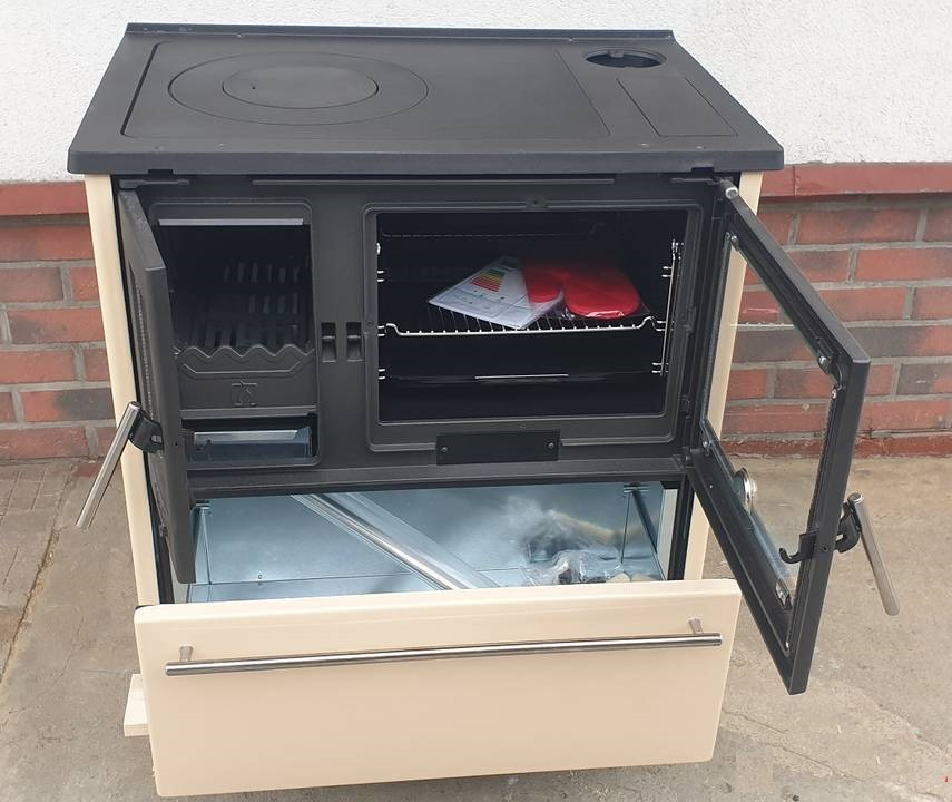 Soba cu plita Glas 850 Rosu, din fonta [3]