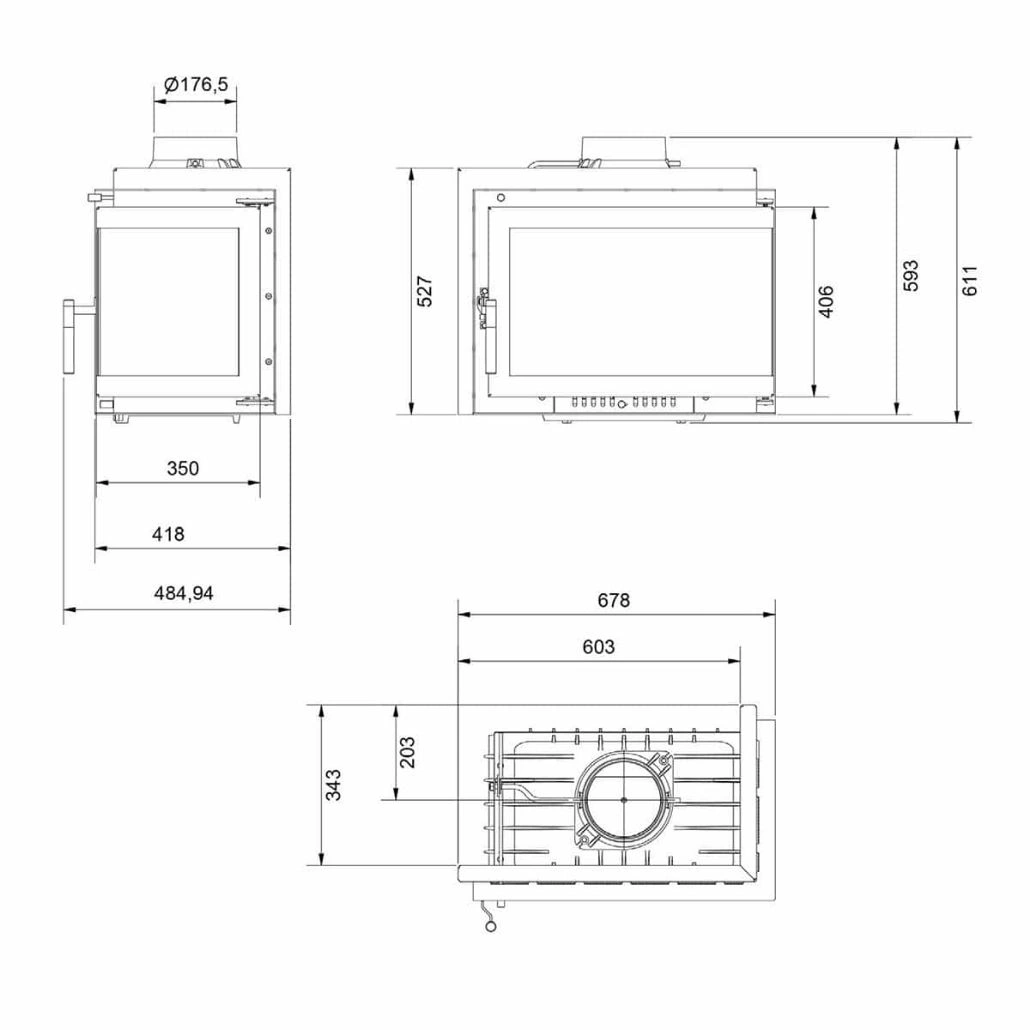 Focar fonta Bergen 8-11kW sticla dreapta - pachet Complet [8]