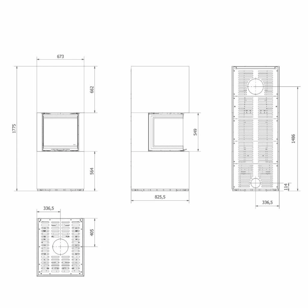 Focar modular NBC 8kW S Fokos Grafite - samota neagra [6]