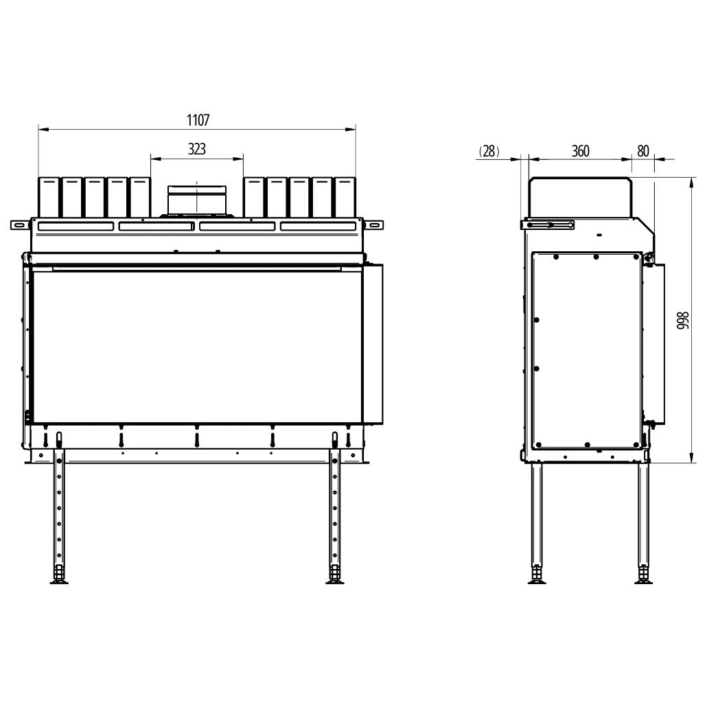 Focar pe gaz ECKA G-115R - Sticla Dreapta + Set acumulare [6]