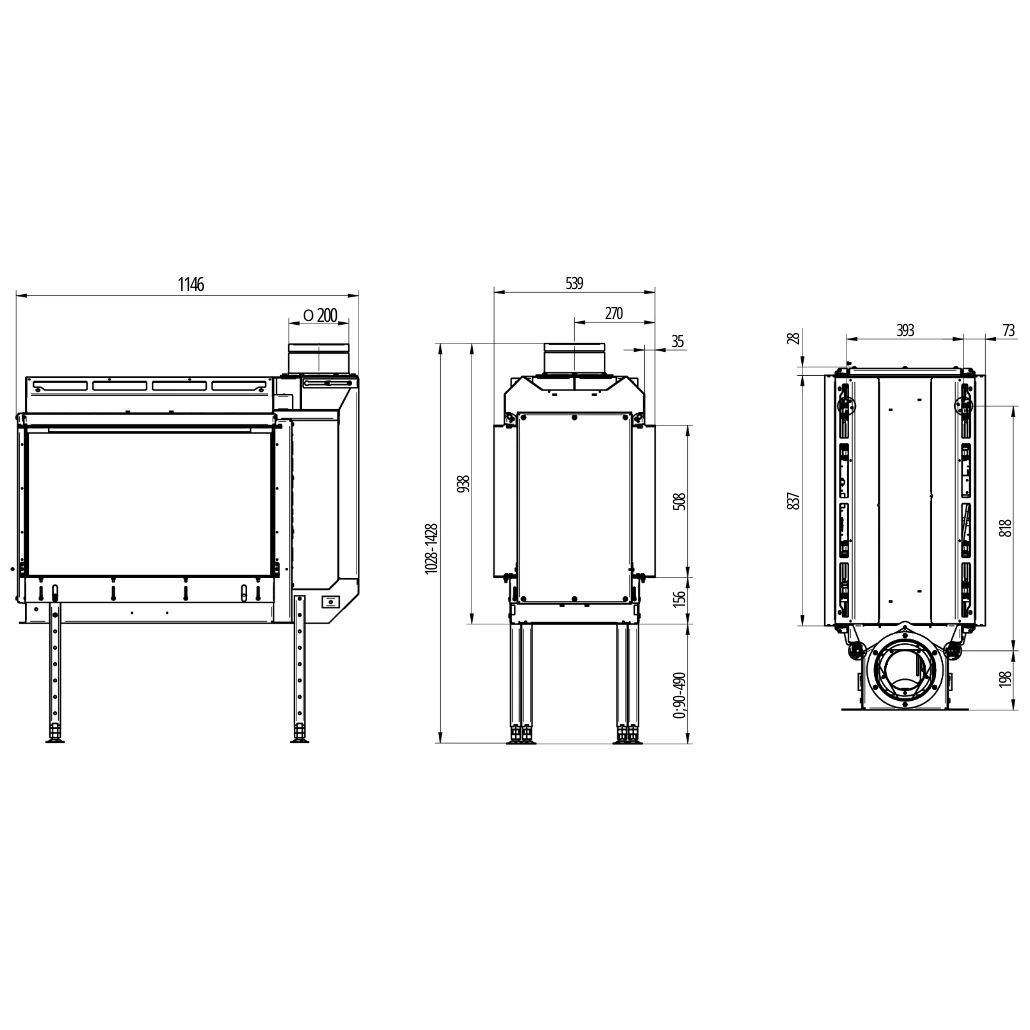 Focar pe gaz HAKA G-82 Tunel [5]