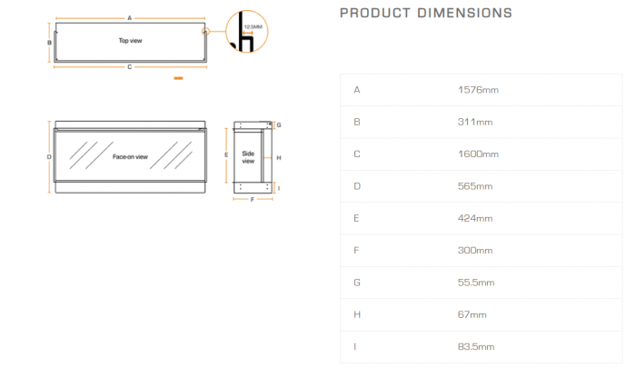 Focar șemineu electric New Forest 1600 [8]