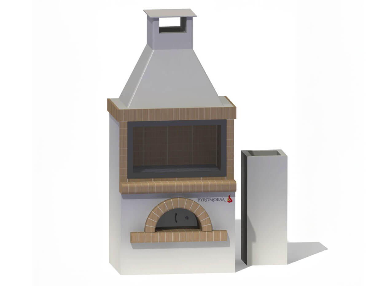 Gratar de gradina cu afumătoare + cuptor – 105 cm [1]