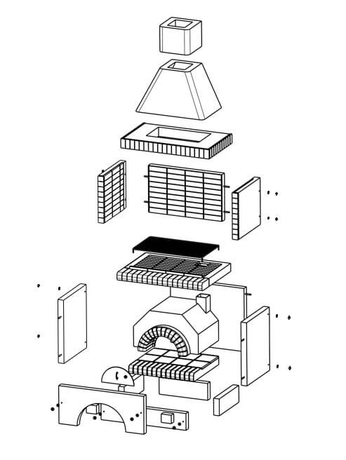 Gratar de gradina cu cuptor – 105 cm [2]