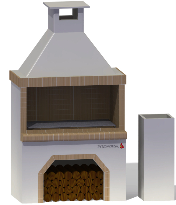 Gratar de gradina, placat cu samota, 127 cm latime [1]