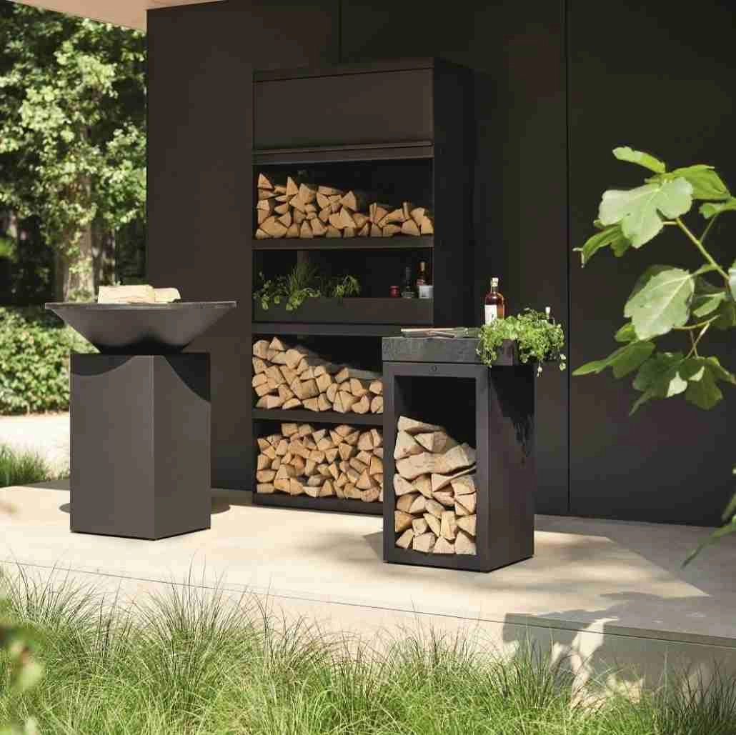 Gratar OFYR Negru 100 cu vatra de gatit pe lemne [3]