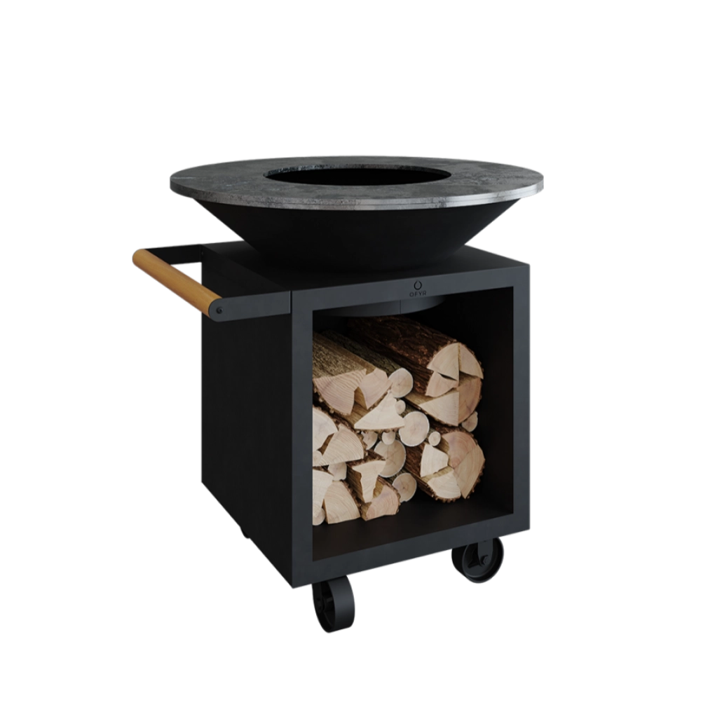 Gratar OFYR Negru 100 PRO SD cu vatra de gatit pe lemne [1]