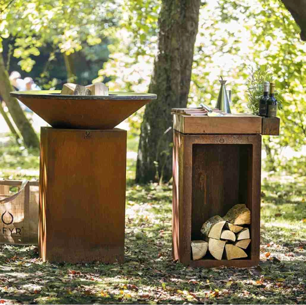 Gratar OFYR Corten 100 cu vatra de gatit pe lemne [2]