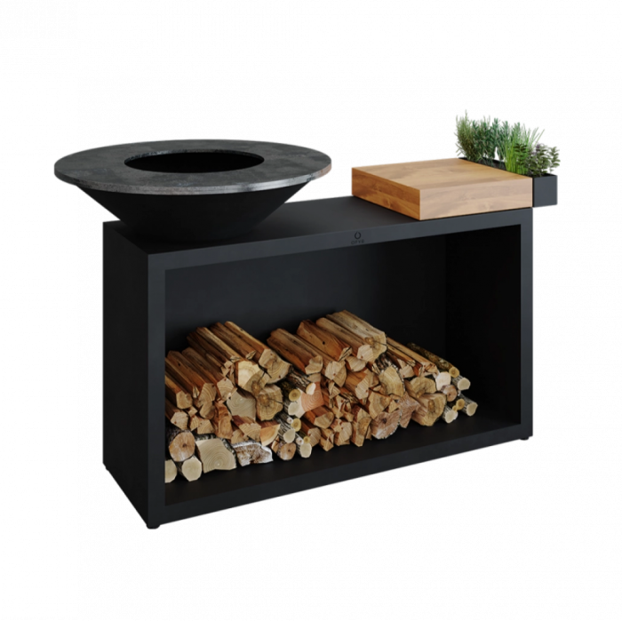 Gratar OFYR Negru 85 SD cu masa de lucru [1]