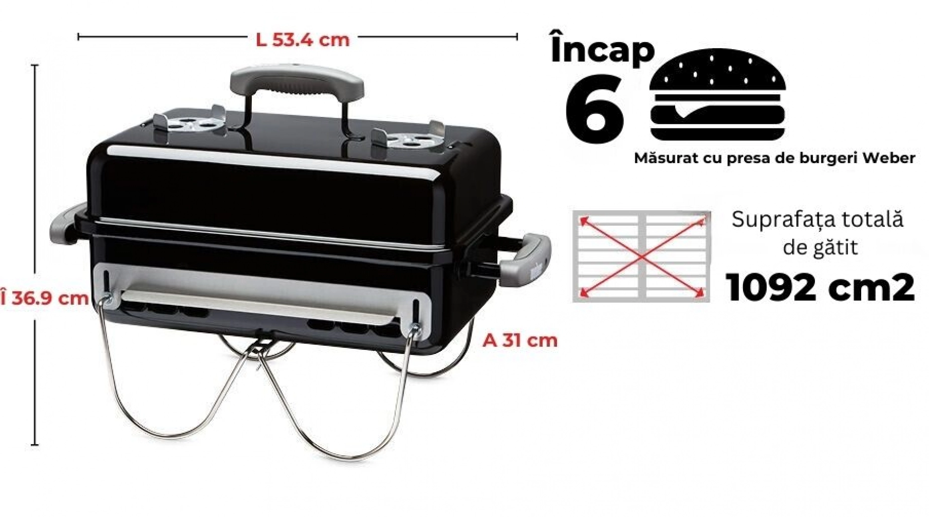 Gratar pe gaz Go-Anywhere - Negru portabil [6]