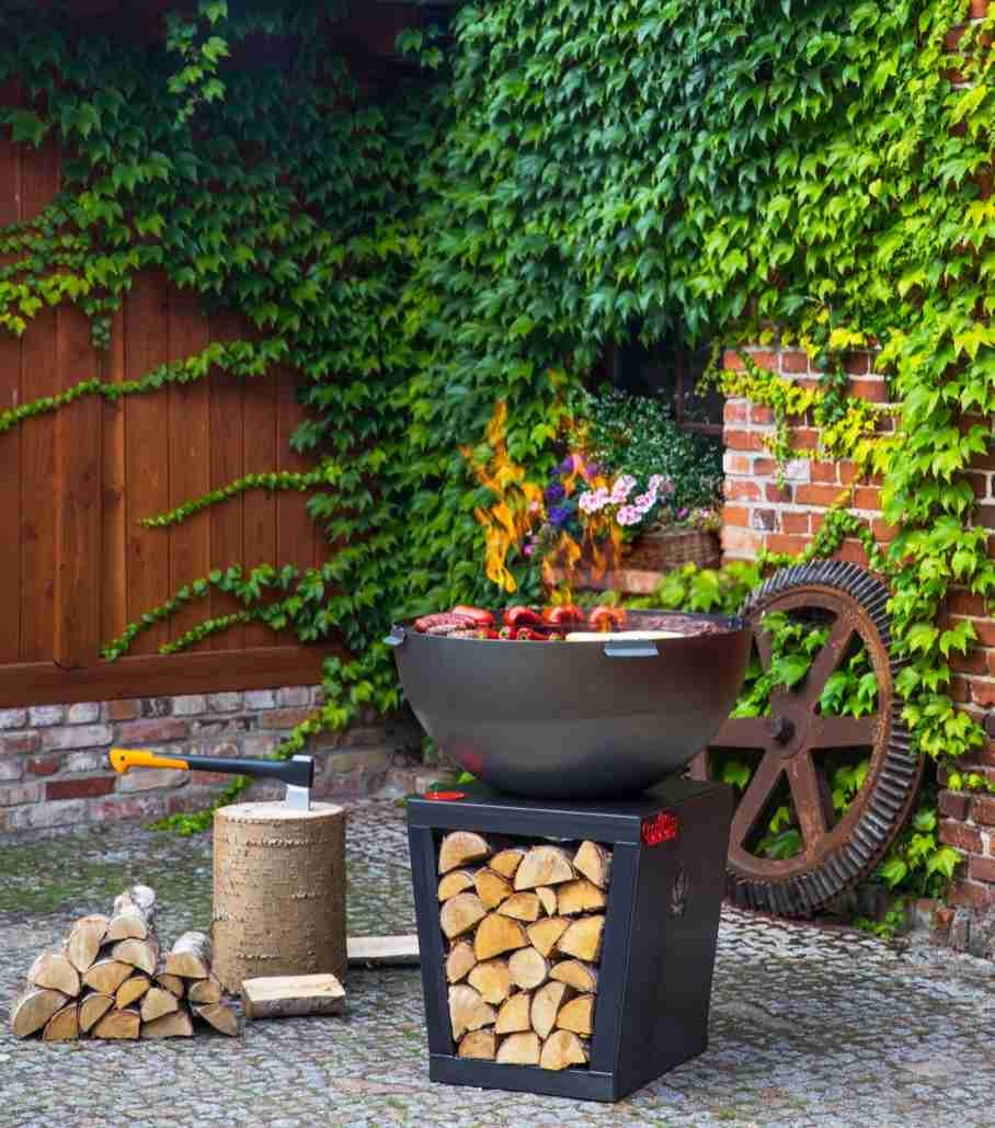 Gratar pe lemne cu plita - SANTOS 85 cm [2]