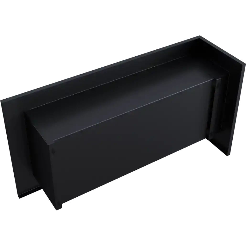 DELTA negru colt stanga - 90 x 48 x 28 cm [2]