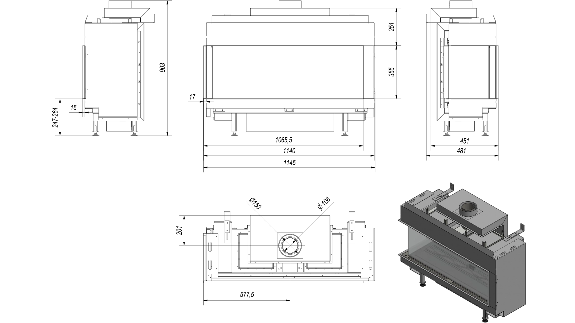 L100 Sticla Stanga - GAZ (retea) G20 - 100cm [5]