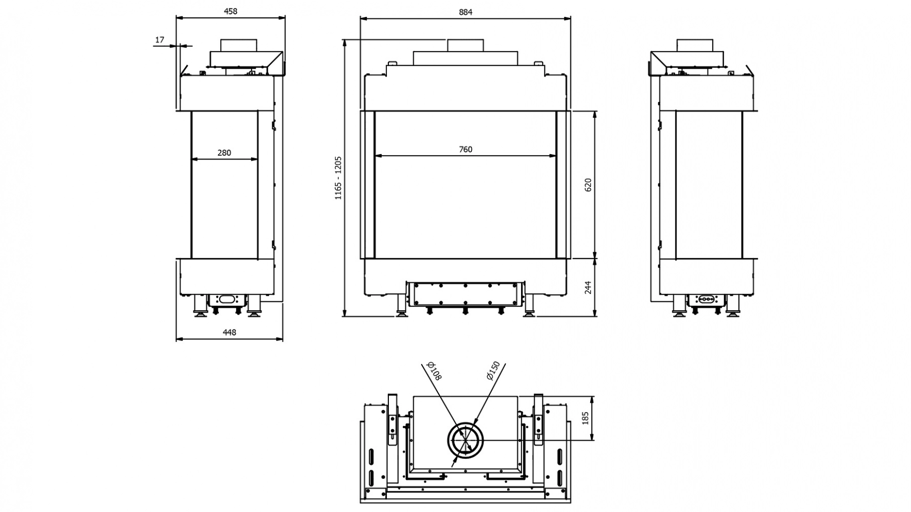 L76/62 Sticla Stanga + Dreapta - GAZ (retea) G20 - 76cm [3]