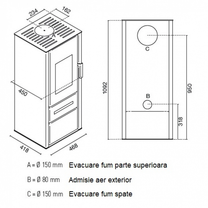LIVIA 8-9.5KW CU VENTILATOR - NERO - [5]