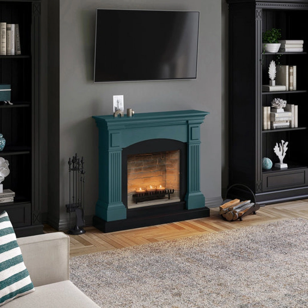 Magna Soft Turquoise Semineu cu lumanari ZenFlame [1]