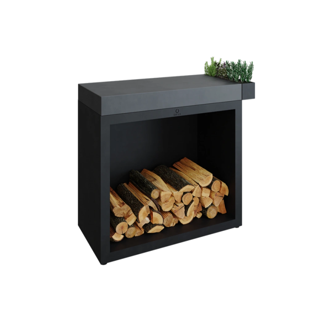 Masa de lucru OFYR negru cu depozitare [1]