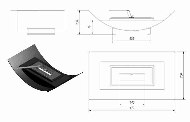 MISA MINI Negru - Mobil [4]