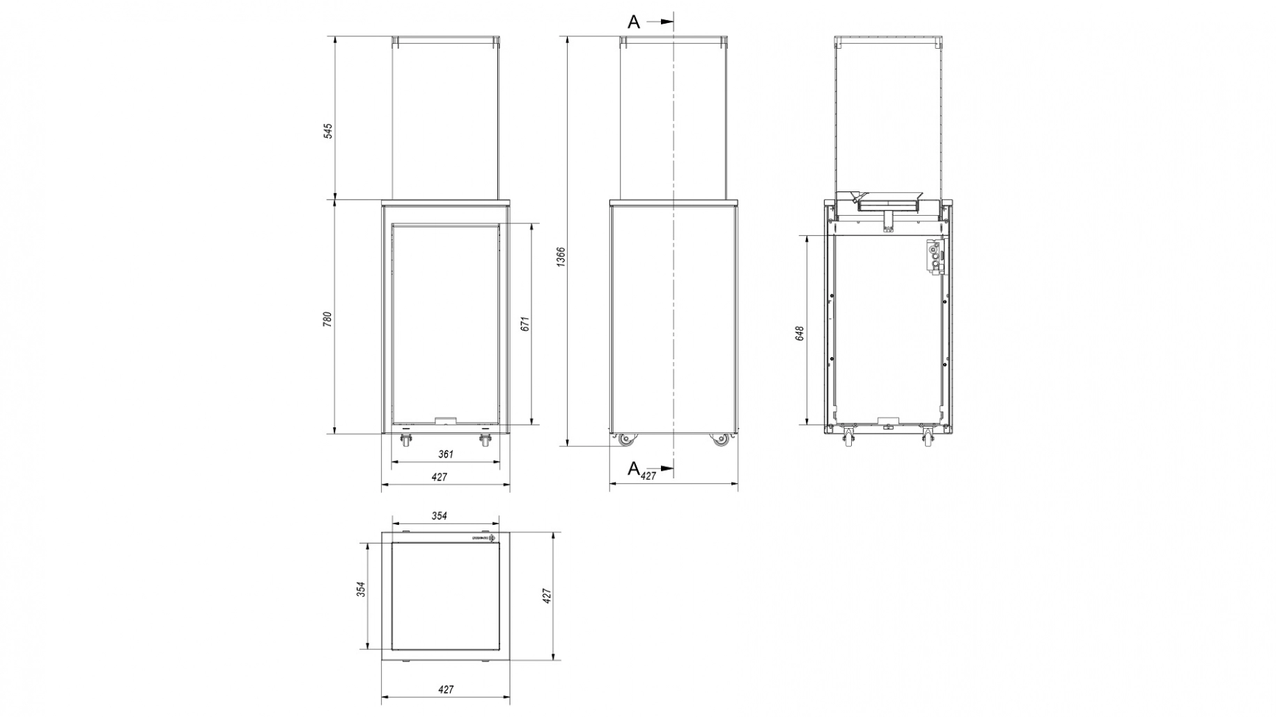 Patio Mini Negru Manual S - Incalzitor pe gaz [6]