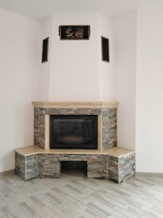 Semineu Rustic pe colt placat cu piatra BACĂU [4]