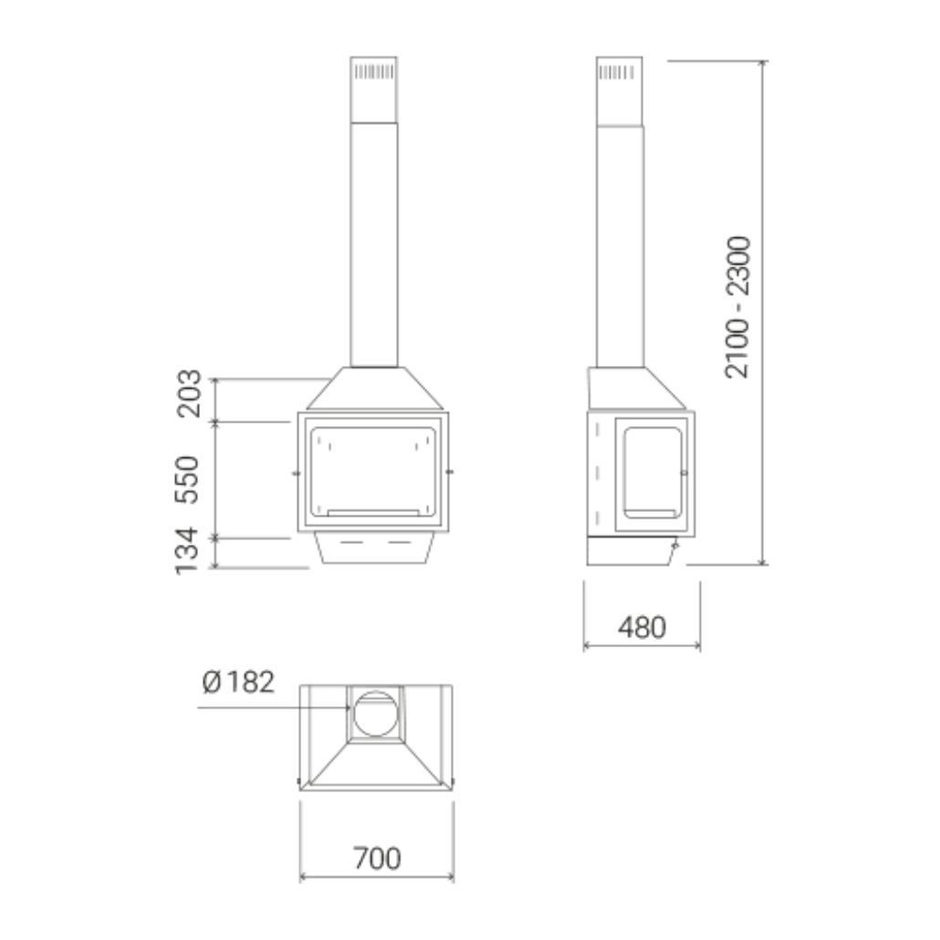 Semineu suspendat Ariadna frontal [3]