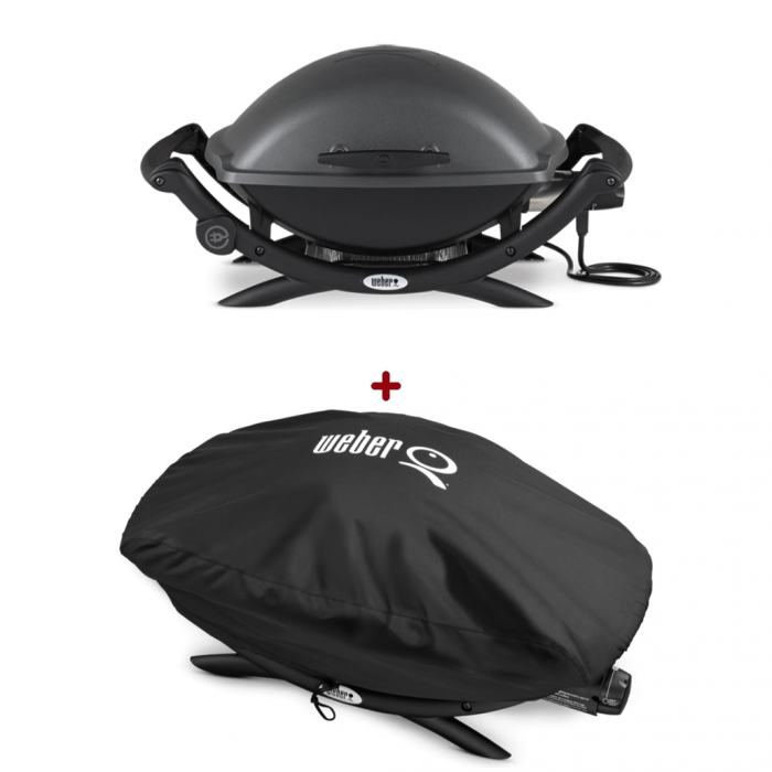 Set Gratar Electric Weber Q 2400 - Antracit + husa [1]