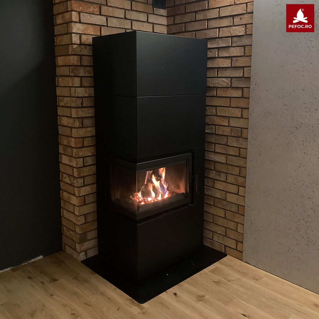 SIMPLE BOX stanga negru - semineu complet [2]