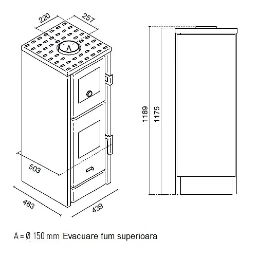 Tessa + cuptor 6-7kw - Negru [5]